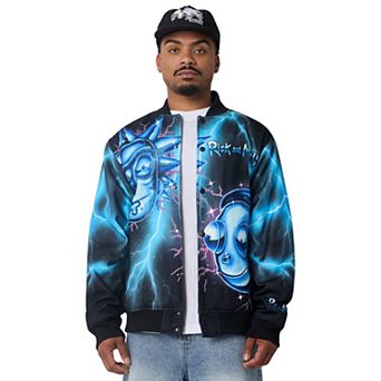 Rick & Morty Embroidered Varsity Jacket - Black