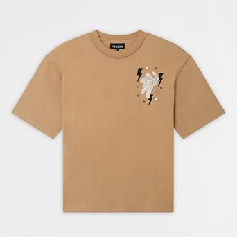Mindset Applique Washed Short Sleeve Tee - Khaki
