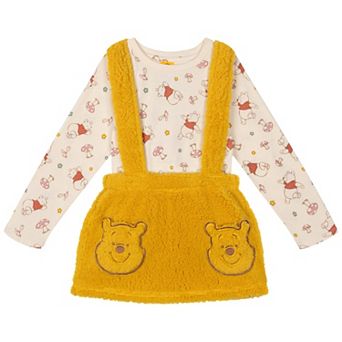 Disney Winnie the Pooh 2 pc Tee and Suspender Skirt Set