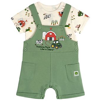 John Deere 2 pc Shortall and T-Shirt Set