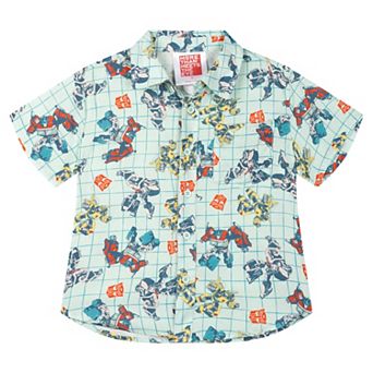 Transformers Short Sleeve Button-Down Shirt