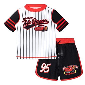 Disney's Cars 2 pc Rash Guard and Swim Trunks Set