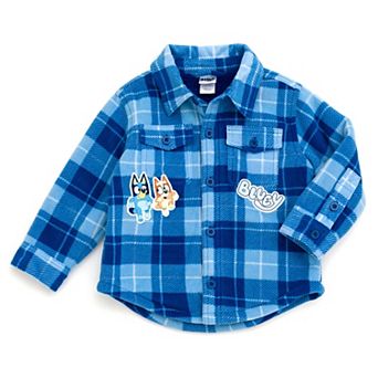 Bluey Button Front Shacket