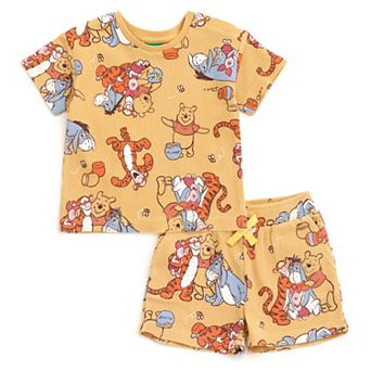 Disney Winnie the Pooh T-Shirt and Waffle Shorts Set