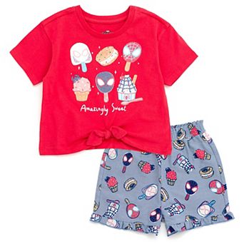 Marvel Spider-Man T-Shirt and Chambray Shorts Set