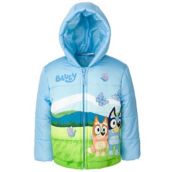Bluey Hooded Zip-Up Puffer Jacket