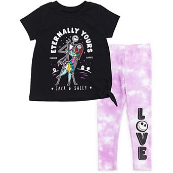 Disney's Nightmare Before Christmas Halloween 2 pc T-Shirt and Leggings Set