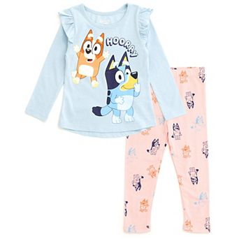 Bluey 2 pc Long Sleeve Tee and Leggings Set