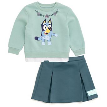 Bluey 2 pc Fleece Sweatshirt and Skort Set
