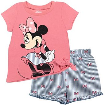 Disney Minnie Mouse 2 pc Graphic T-Shirt and Shorts Set