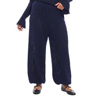 June & Vie Women's Plus Size Sweater Balloon Pant