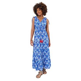 Joe Browns Women's Plus Size Faux Wrap Cotton Maxi Dress
