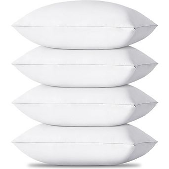 Queen Pillows Set of 4, Luxury Fluffy Bed Pillows, Down Alternative, for Side & Back Sleepers,18"x28