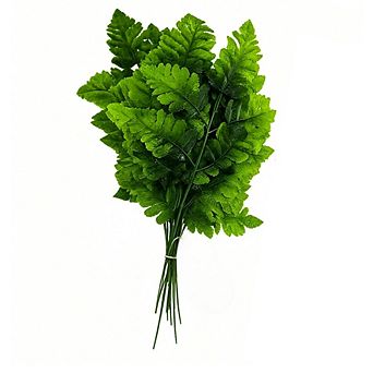24-Pack Artificial Silk Leather Leaf Fern Fronds, 16-Inch, Wedding Décor Floral Accents