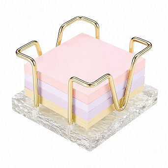 Elegant Metal Sticky Note Holder Desk Organizer for Office Home School