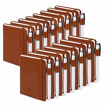 15-Pack Pocket Mini Notebooks Lined Journals With Pen Holder For Office School