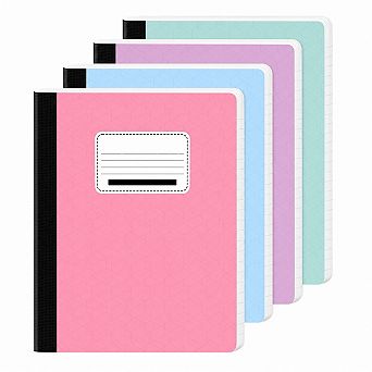 Wide Ruled 4-Pack Composition Notebooks 160 Pages School Supplies For Learning Organization
