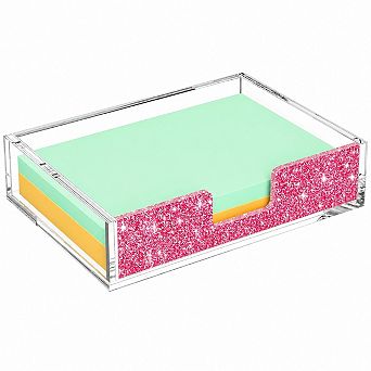 Compact Sticky Note Holder Desk Organization Office School Dorm Supplies