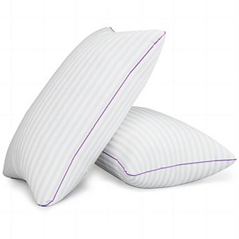 King Size Pillows Set of 2 Breathable Hotel Collection Medium Soft Down Alternative Microfiber