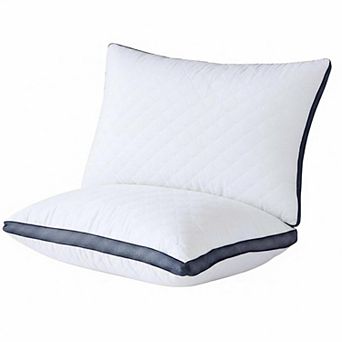 2 Pack Queen Size Bed Pillows Luxury Hotel Microfiber Side Sleeper Soft Support