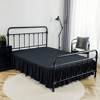Bed Skirt Full Size Ruffled 12 Inch Drop Split Corners Microfiber