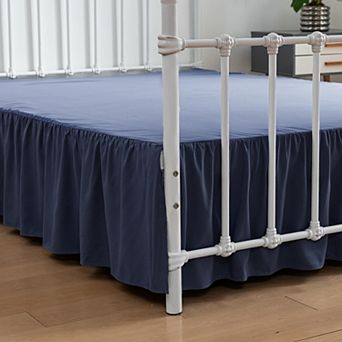 Bed Skirt Full Size Ruffled 12 Inch Drop Split Corners Microfiber