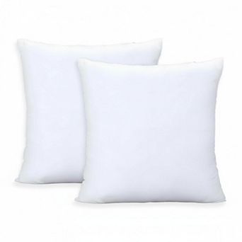 Set of 2 Throw Pillow Inserts Cotton Cover Microfiber Filling Decorative for Sofa Bed Couch