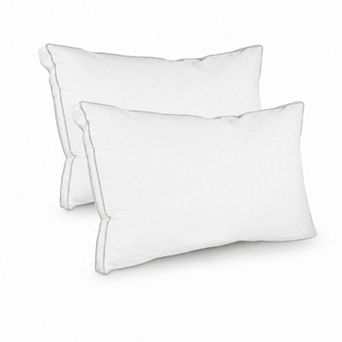Queen Size Bed Pillows Set of 2 Soft Fluffy Down Alternative Gusseted Hotel Quality for Side Back