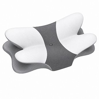 Cervical Contour Pillow, Memory Foam Neck Pain Relief, Side Sleeper, White Grey