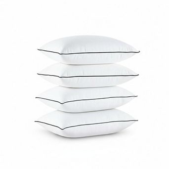 Bed Pillows Set of 4 Standard Size Hotel Quality Soft Supportive Down Alternative All Sleep