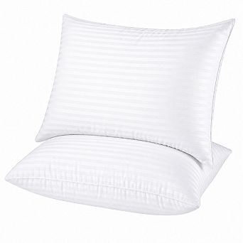 2 Pack Standard Sleeping Pillows Super Soft Down Alternative Breathable Supportive