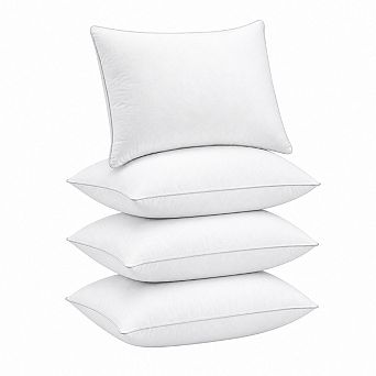 Ultra Thick Down Alternative Bed Pillows 4 Pack Hotel Quality Washable For Side Sleepers