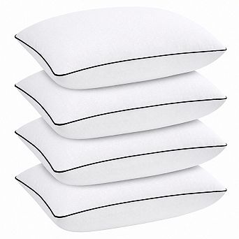 4 Pack Luxury Supportive Soft Washable Sleeping Pillows For Side Sleepers