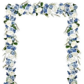 2 Pack Artificial Peony Flower Garland 6ft Silk Arch Vine For Wedding Party Decor