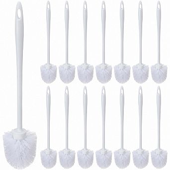 15 Pack Heavy Duty Toilet Bowl Brush Set Nylon PP Deep Cleaning Bathroom Scrubber