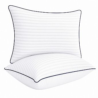 Luxury Hotel Quality Down Alternative Pillows Set of 2 Cooling Breathable Supportive