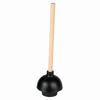 Heavy Duty Commercial Grade Toilet Plunger With Wood Handle Rubber Cup