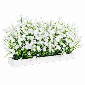 24 Bundles Artificial Flowers No Fade Faux Plants Indoor Outdoor Decoration