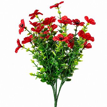 20 Artificial Flowers UV Resistant Lifelike Faux Eucalyptus Outdoor Indoor Decoration