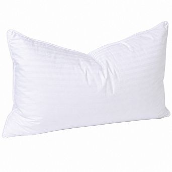 King Size Goose Down Pillow Striped Cotton Cover Side Sleepers