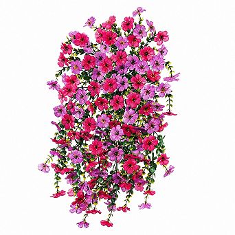 2 Pack Artificial Flower Bouquets UV Resistant Silk Outdoor Indoor Decor