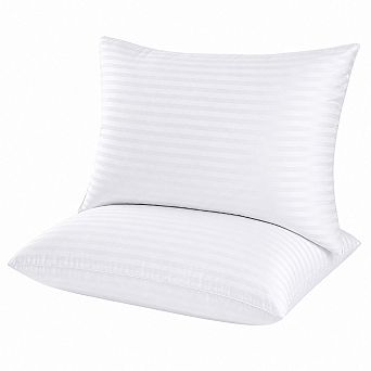 2 Pack Standard Bed Pillows Super Soft Down Alternative Breathable Supportive For Side Sleepers