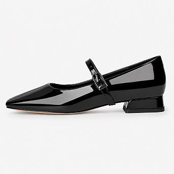 Women's Square Toe Low Heel Flats