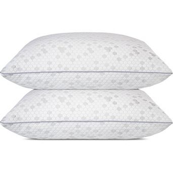 2 Pack Shredded Memory Foam Pillows,Medium Firm Standard Size Pillows,for Side Back Stomach Sleepers