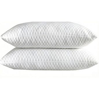Memory Foam Bed Pillows for Sleeping Queen Size Set of 2,with Washable Removable Hypoallergenic
