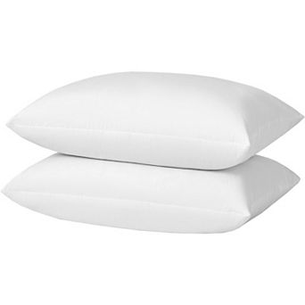 Queen Size Size Set of 2 Goose Feather & Down Bed Pillow -Odorless Sleep Pillow for Neck Support
