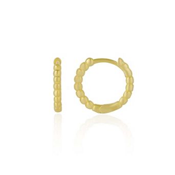 Bead Hoop Sterling Silver Earring