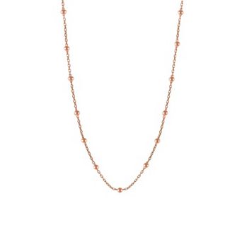 Bead Chain Sterling Silver Satellite Necklace