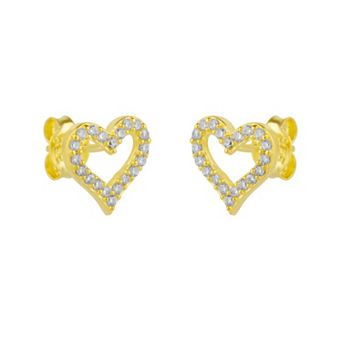 Heart Sterling Silver Stud Earrings