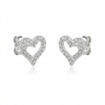 Heart Sterling Silver Stud Earrings